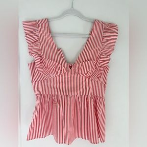 Skies Are Blue Peplum Top - never worn